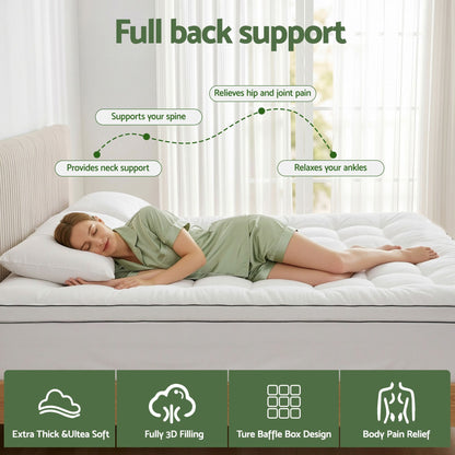 Alona.com.au Furniture > Mattresses > Mattress Toppers Giselle Bedding King Mattress Topper 5cm Coral Fleece