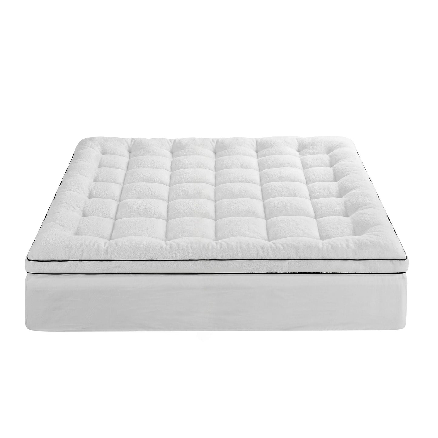 Alona.com.au Furniture > Mattresses > Mattress Toppers Giselle Bedding King Mattress Topper 5cm Coral Fleece