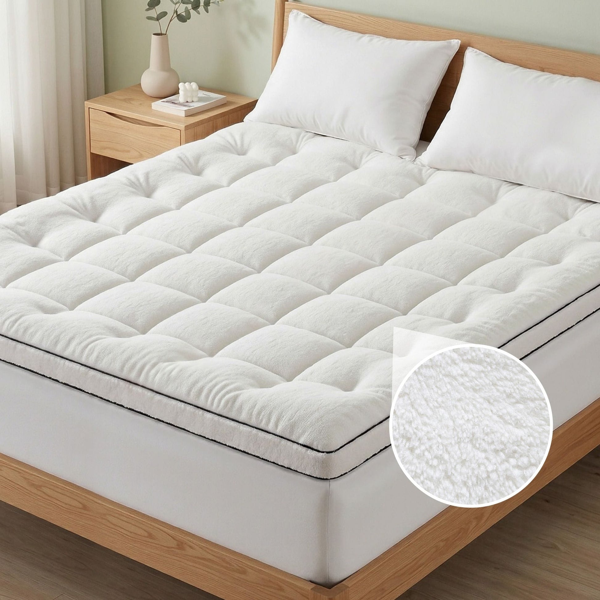 Alona.com.au Furniture > Mattresses > Mattress Toppers Giselle Bedding King Mattress Topper 5cm Coral Fleece