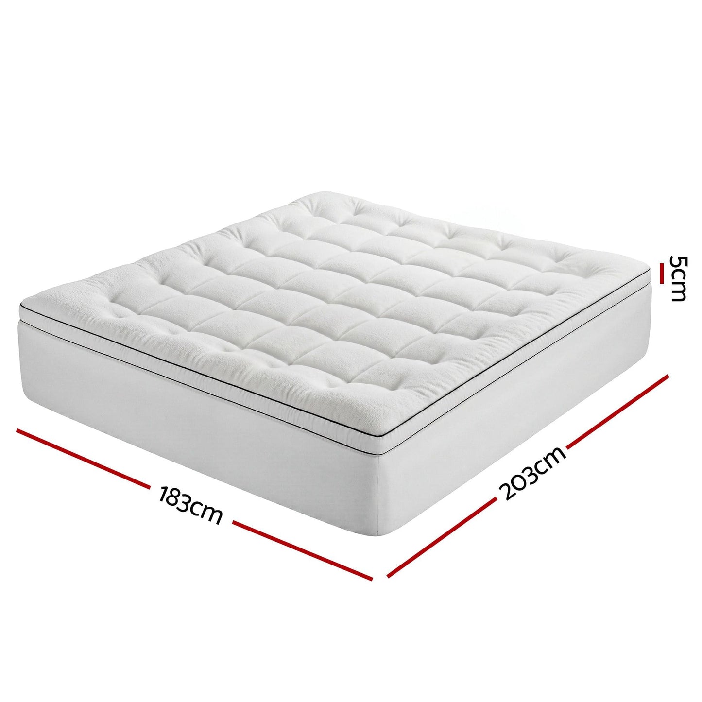Alona.com.au Furniture > Mattresses > Mattress Toppers Giselle Bedding King Mattress Topper 5cm Coral Fleece