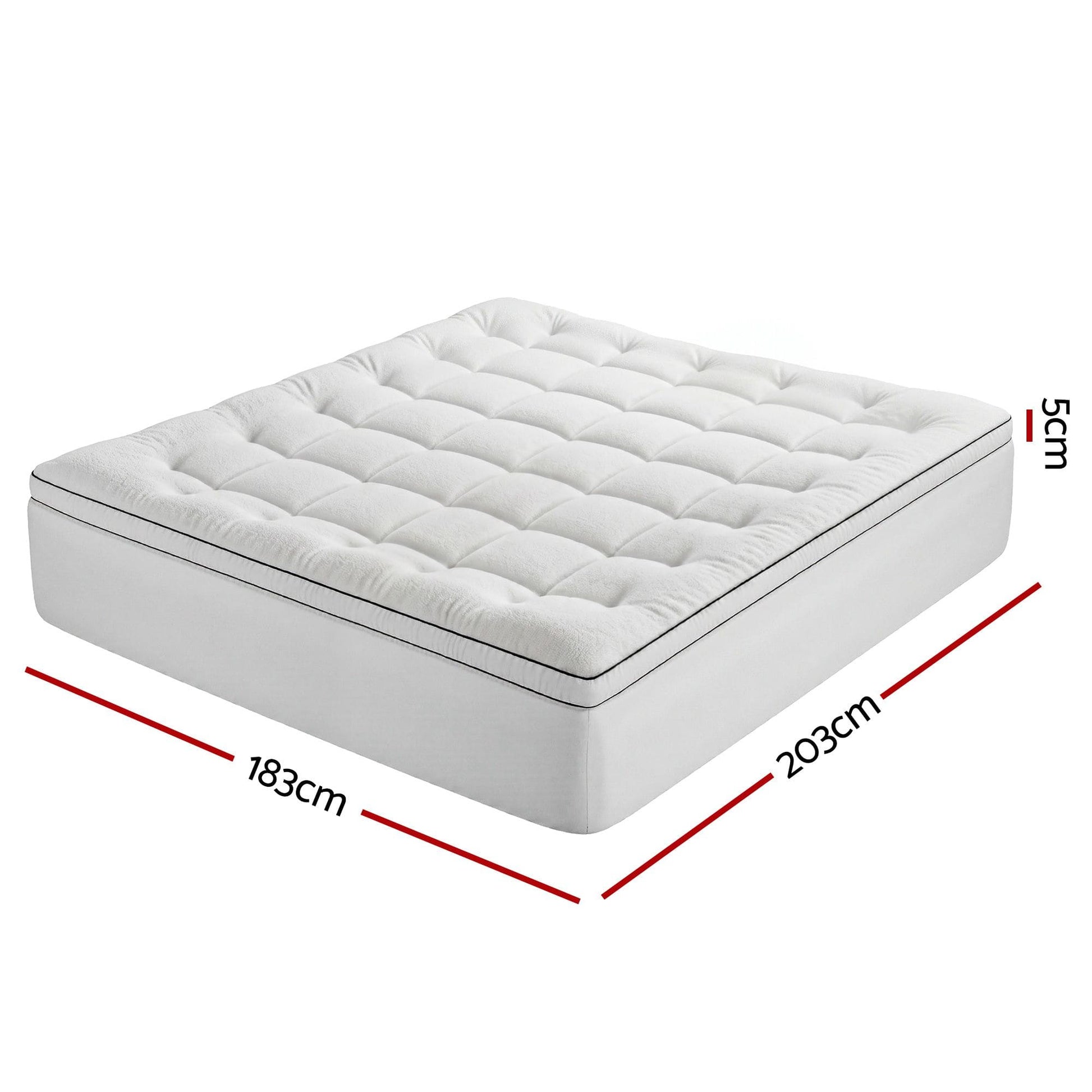 Alona.com.au Furniture > Mattresses > Mattress Toppers Giselle Bedding King Mattress Topper 5cm Coral Fleece