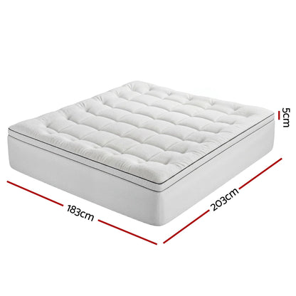 Alona.com.au Furniture > Mattresses > Mattress Toppers Giselle Bedding King Mattress Topper 5cm Coral Fleece