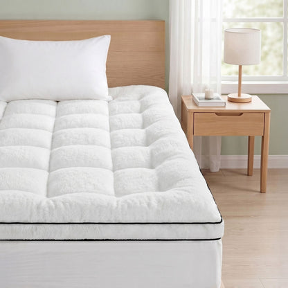 Alona.com.au Furniture > Mattresses > Mattress Toppers Giselle Bedding King Single Mattress Topper 5cm Coral Fleece