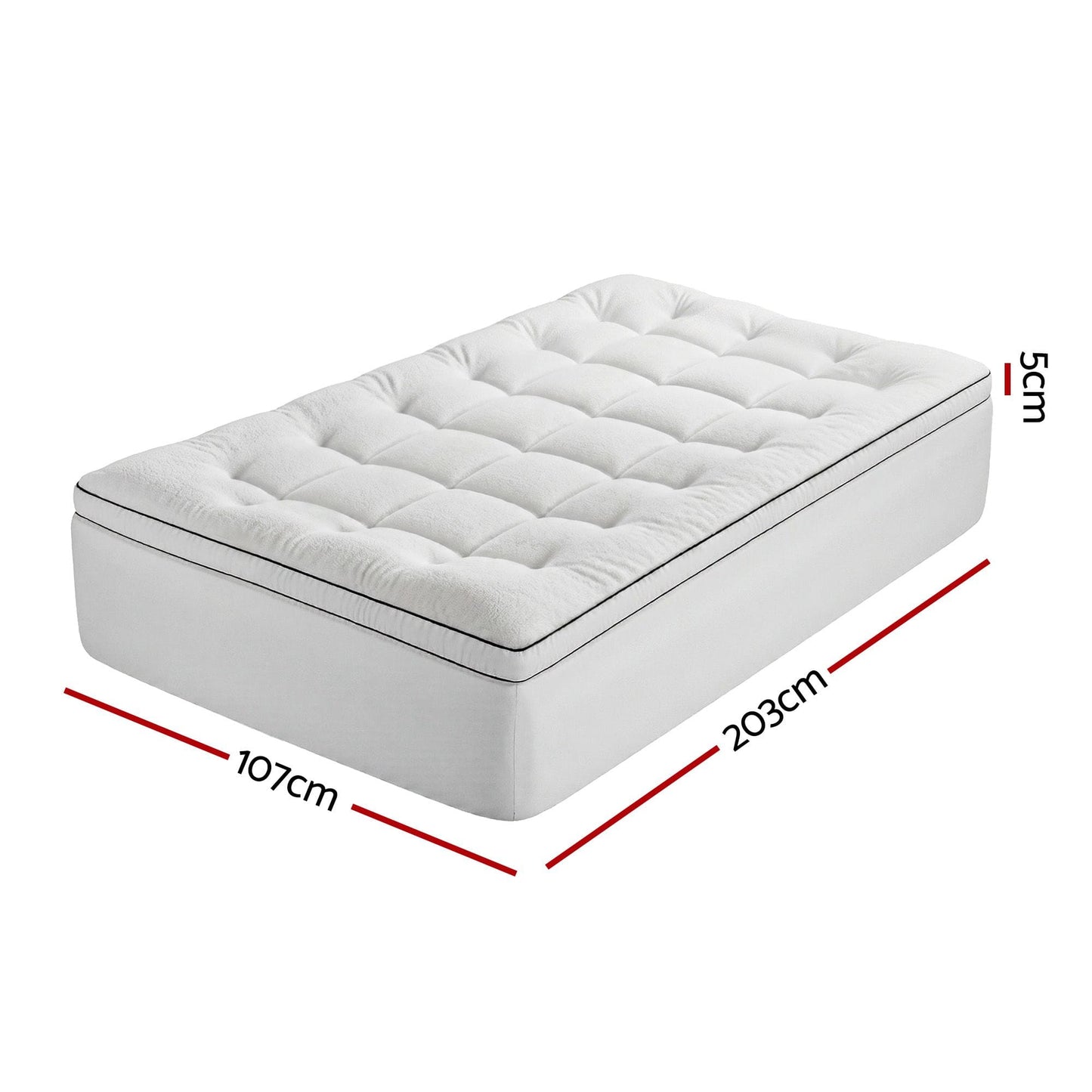 Alona.com.au Furniture > Mattresses > Mattress Toppers Giselle Bedding King Single Mattress Topper 5cm Coral Fleece
