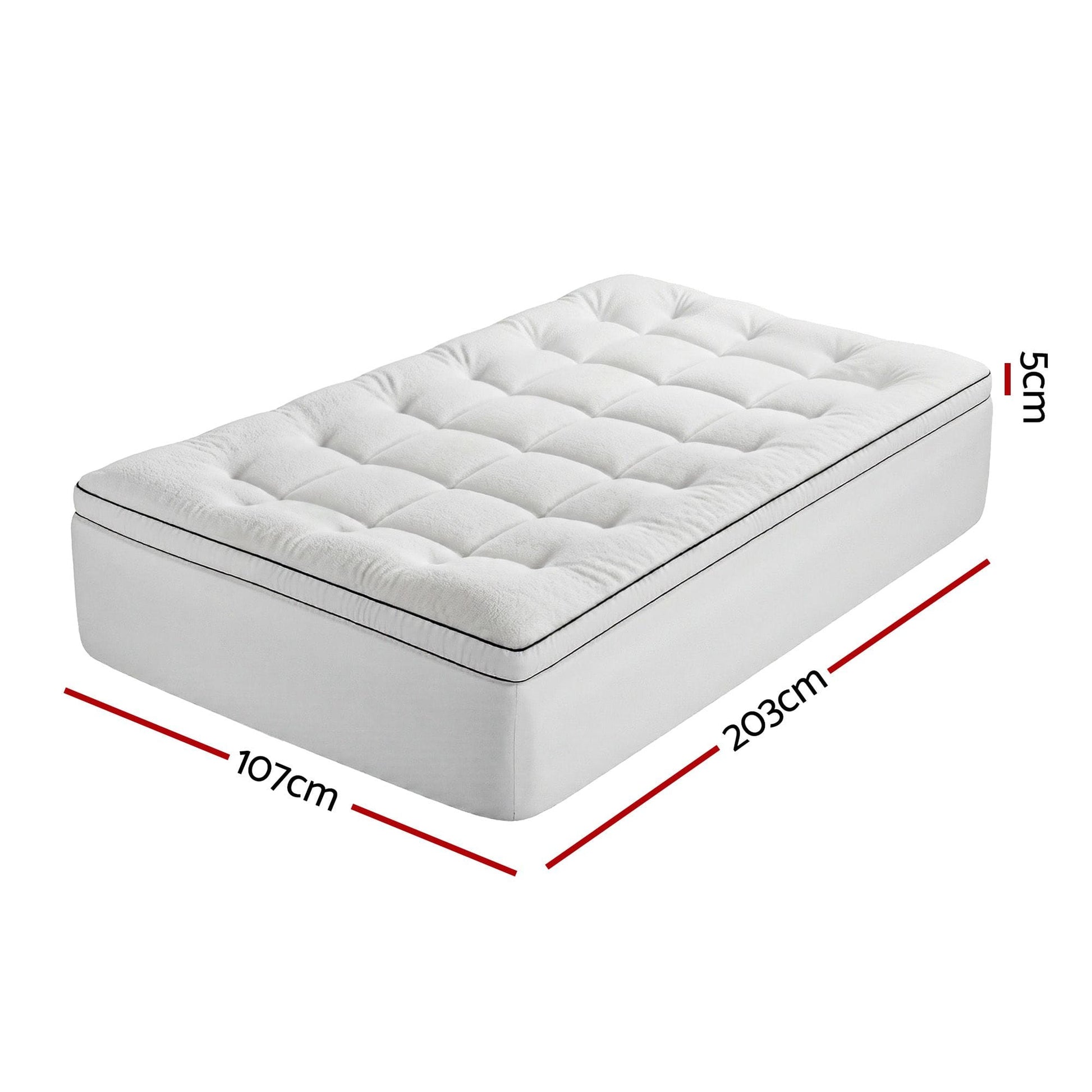 Alona.com.au Furniture > Mattresses > Mattress Toppers Giselle Bedding King Single Mattress Topper 5cm Coral Fleece