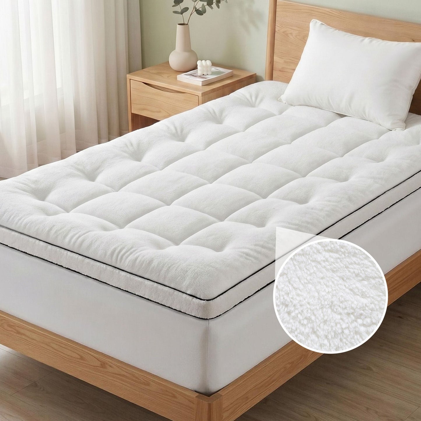 Alona.com.au Furniture > Mattresses > Mattress Toppers Giselle Bedding King Single Mattress Topper 5cm Coral Fleece