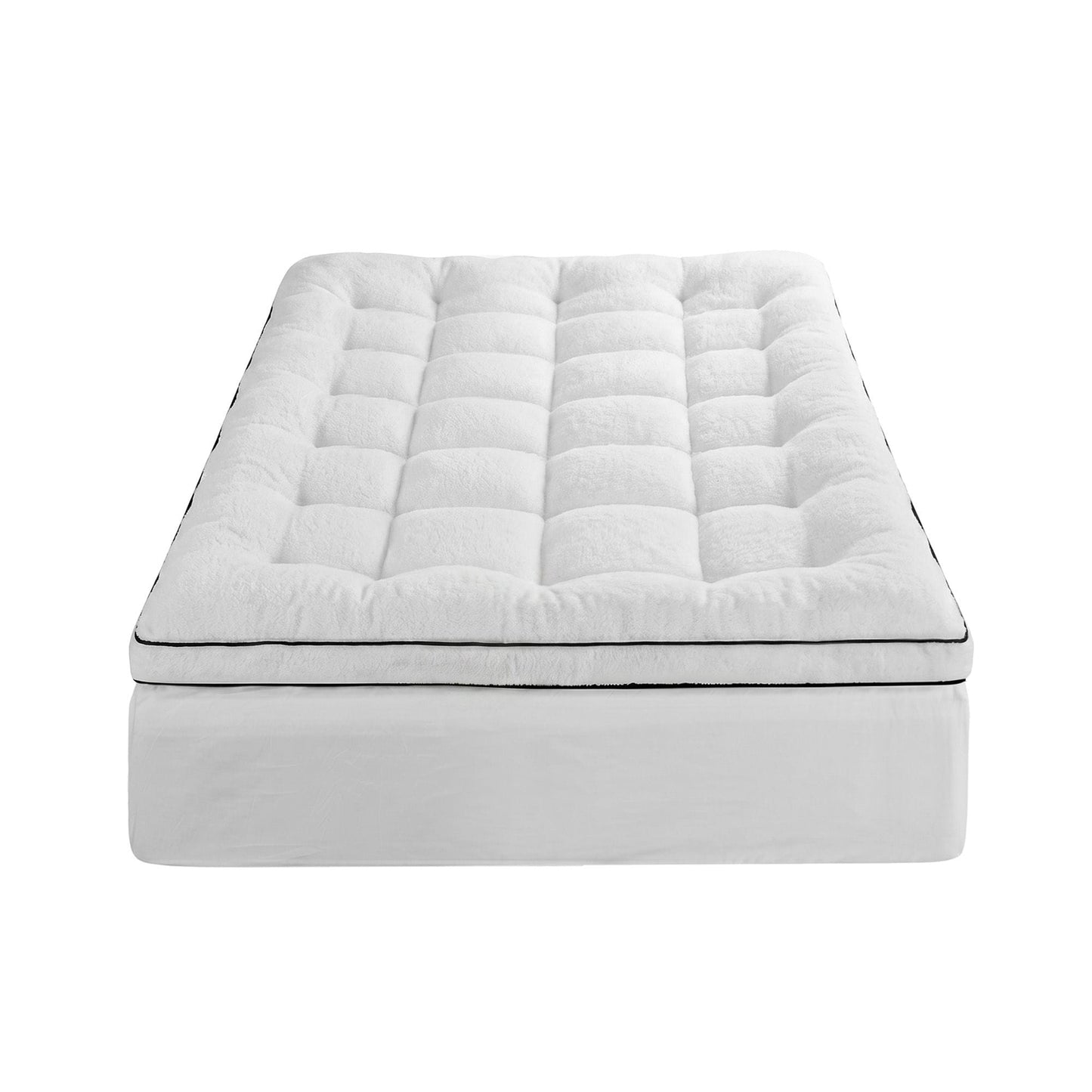 Alona.com.au Furniture > Mattresses > Mattress Toppers Giselle Bedding King Single Mattress Topper 5cm Coral Fleece