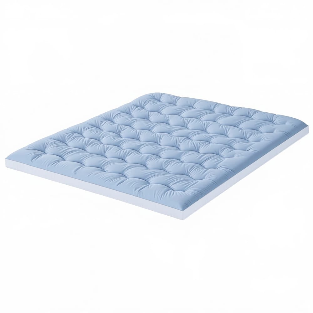 Alona.com.au Furniture > Mattresses > Mattress Toppers Giselle Bedding Pillowtop Mattress Topper 5cm Reversible Cooling & Soft Coral Fleece Pad for Back Pain Relief, Washable Skin-friendly Bed Protector with 45cm Deep Pocket Queen