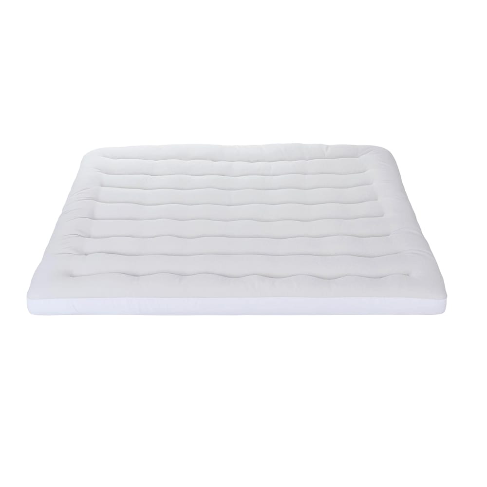Alona.com.au Furniture > Mattresses > Mattress Toppers Giselle Bedding Pillowtop Mattress Topper 5cm Reversible Cooling & Soft Coral Fleece Pad for Back Pain Relief, Washable Skin-friendly Bed Protector with 45cm Deep Pocket Queen