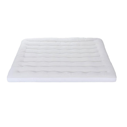 Alona.com.au Furniture > Mattresses > Mattress Toppers Giselle Bedding Pillowtop Mattress Topper 5cm Reversible Cooling & Soft Coral Fleece Pad for Back Pain Relief, Washable Skin-friendly Bed Protector with 45cm Deep Pocket Queen