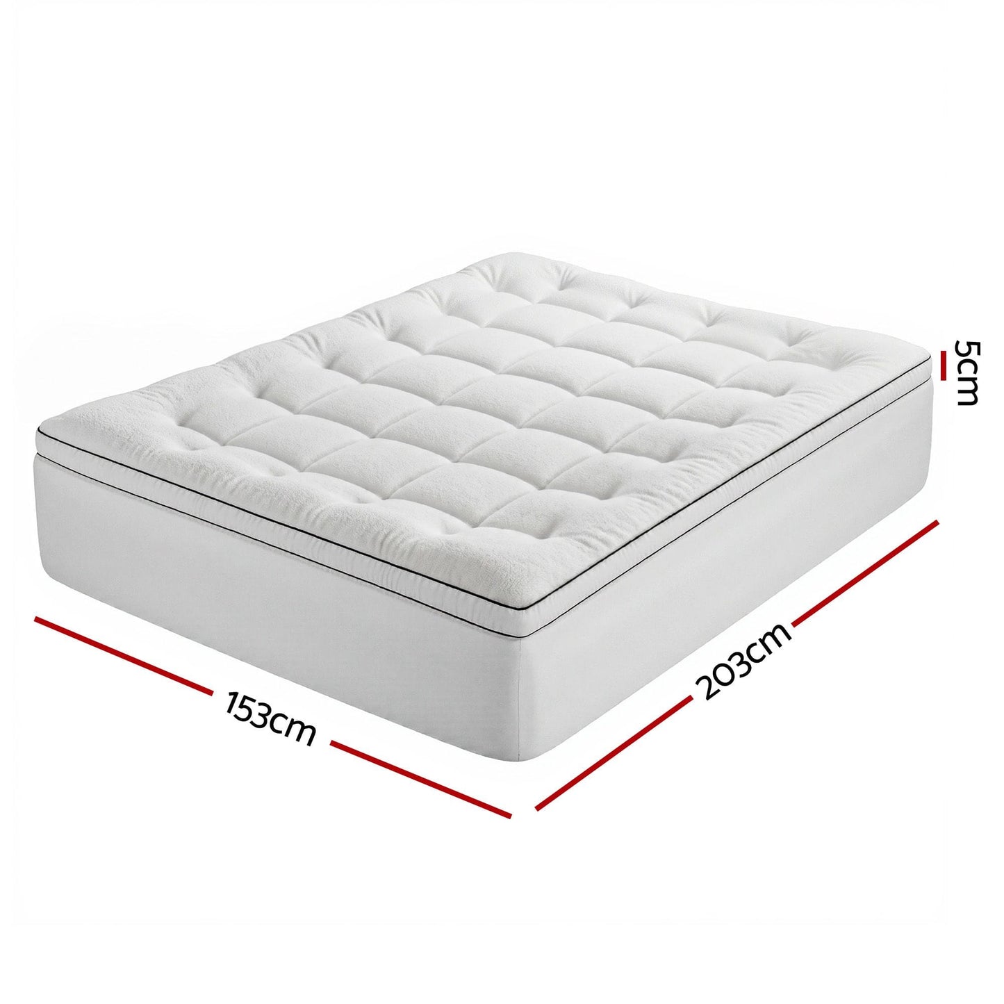 Alona.com.au Furniture > Mattresses > Mattress Toppers Giselle Bedding Queen Mattress Topper 5cm Coral Fleece