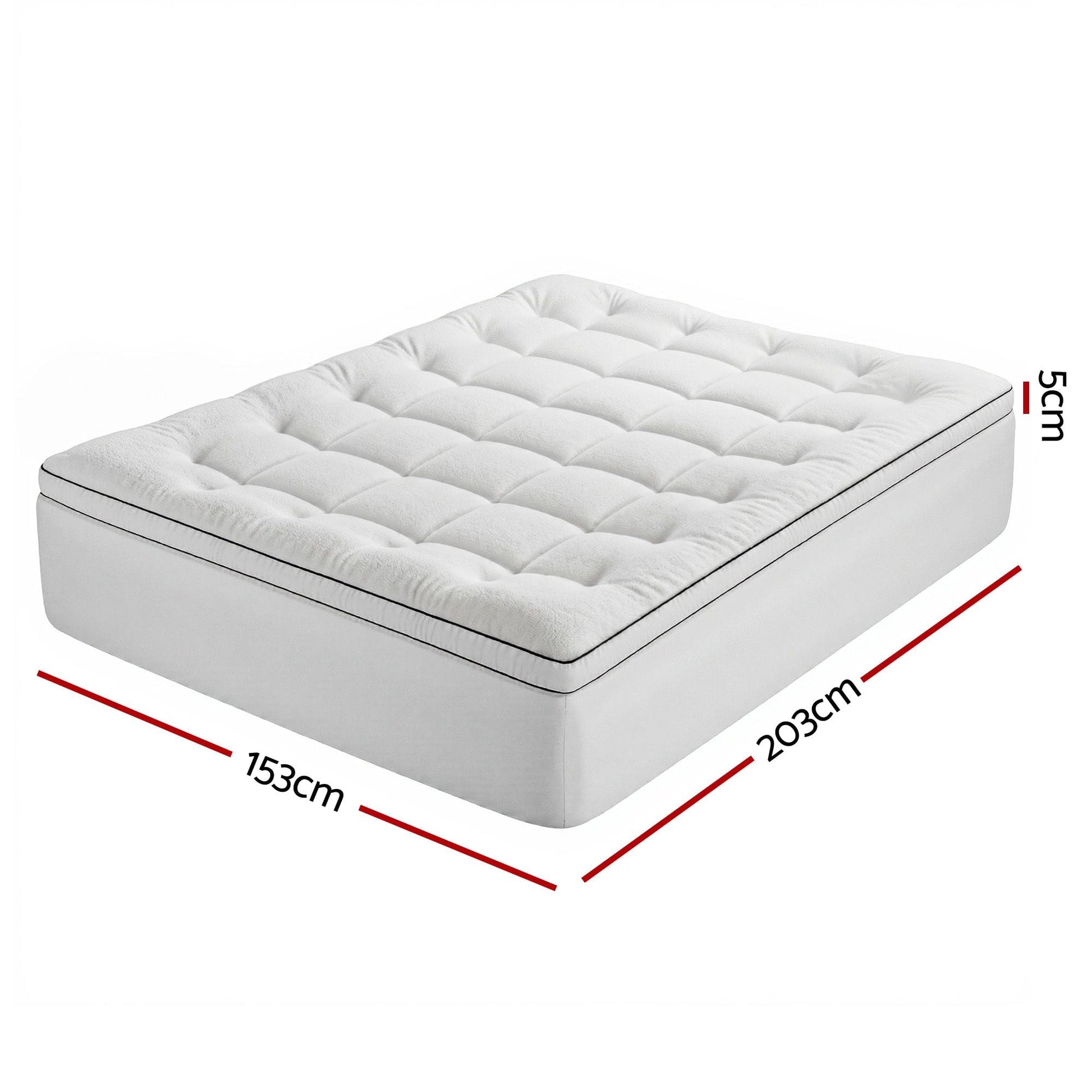 Alona.com.au Furniture > Mattresses > Mattress Toppers Giselle Bedding Queen Mattress Topper 5cm Coral Fleece