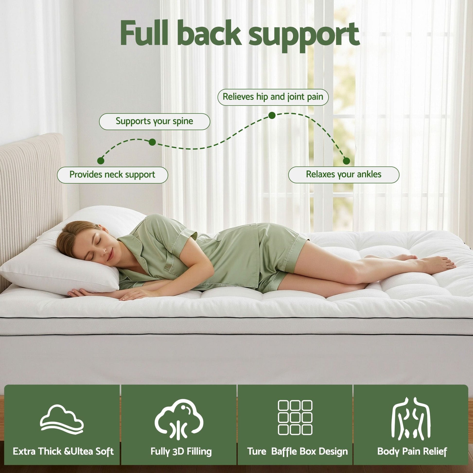 Alona.com.au Furniture > Mattresses > Mattress Toppers Giselle Bedding Queen Mattress Topper 5cm Coral Fleece