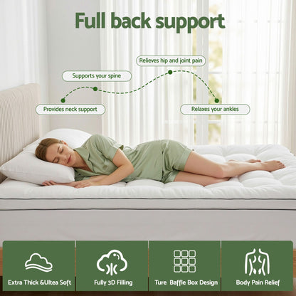 Alona.com.au Furniture > Mattresses > Mattress Toppers Giselle Bedding Queen Mattress Topper 5cm Coral Fleece