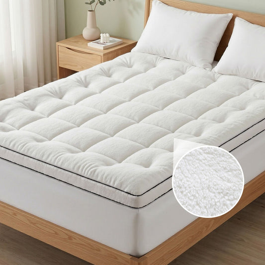 Alona.com.au Furniture > Mattresses > Mattress Toppers Giselle Bedding Queen Mattress Topper 5cm Coral Fleece