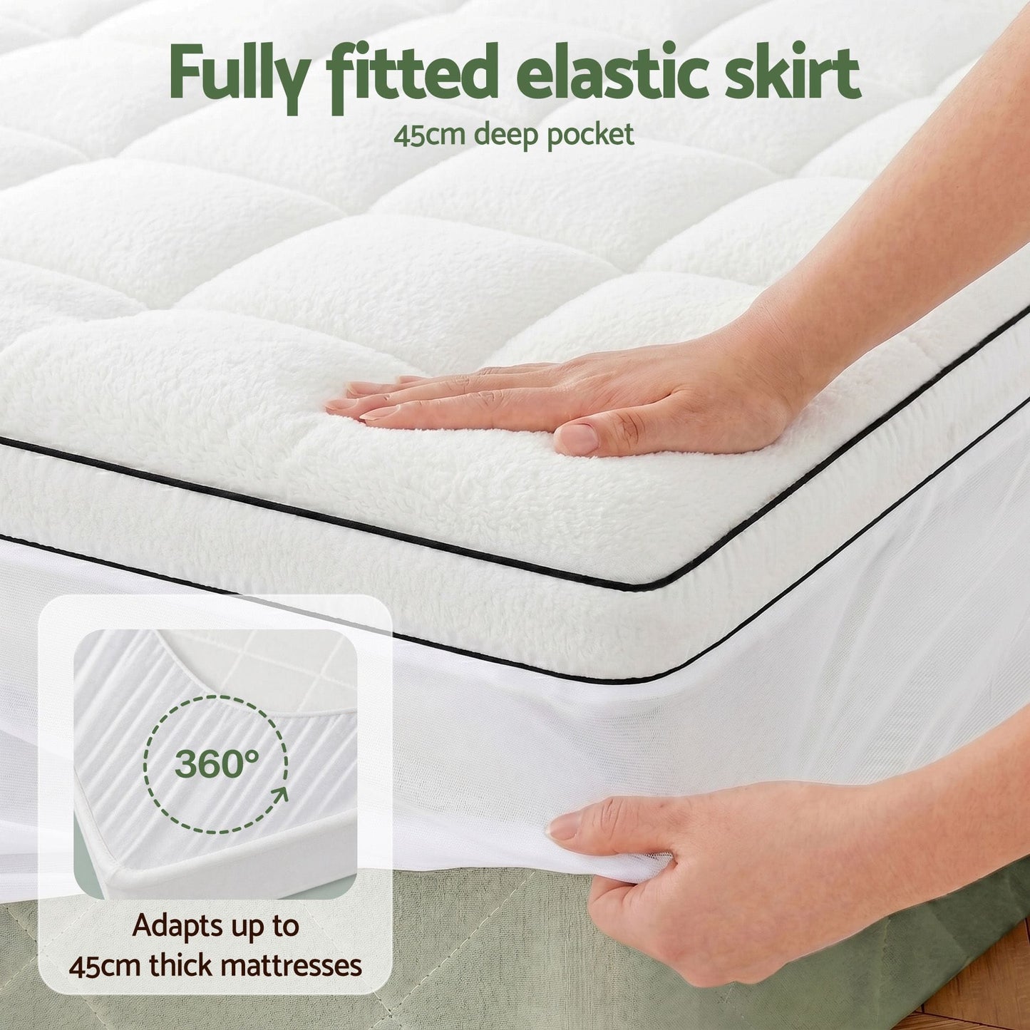 Alona.com.au Furniture > Mattresses > Mattress Toppers Giselle Bedding Queen Mattress Topper 5cm Coral Fleece