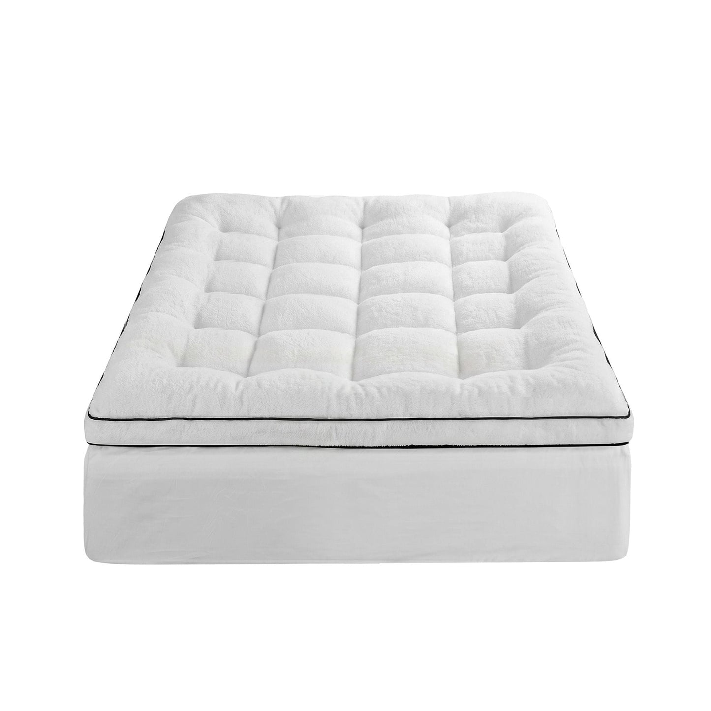 Alona.com.au Furniture > Mattresses > Mattress Toppers Giselle Bedding Single Mattress Topper 5cm Coral Fleece