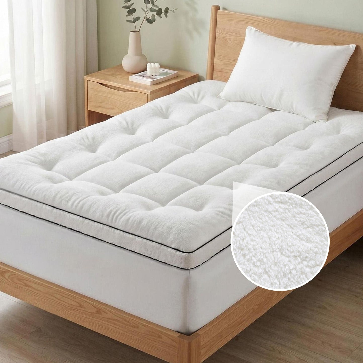 Alona.com.au Furniture > Mattresses > Mattress Toppers Giselle Bedding Single Mattress Topper 5cm Coral Fleece