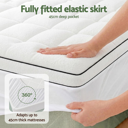 Alona.com.au Furniture > Mattresses > Mattress Toppers Giselle Bedding Single Mattress Topper 5cm Coral Fleece