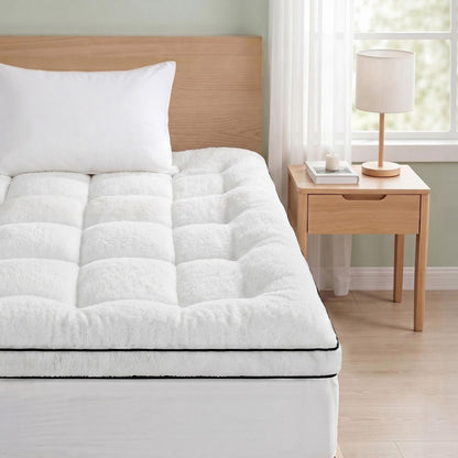 Alona.com.au Furniture > Mattresses > Mattress Toppers Giselle Bedding Single Mattress Topper 5cm Coral Fleece