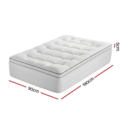 Alona.com.au Furniture > Mattresses > Mattress Toppers Giselle Bedding Single Mattress Topper 5cm Coral Fleece