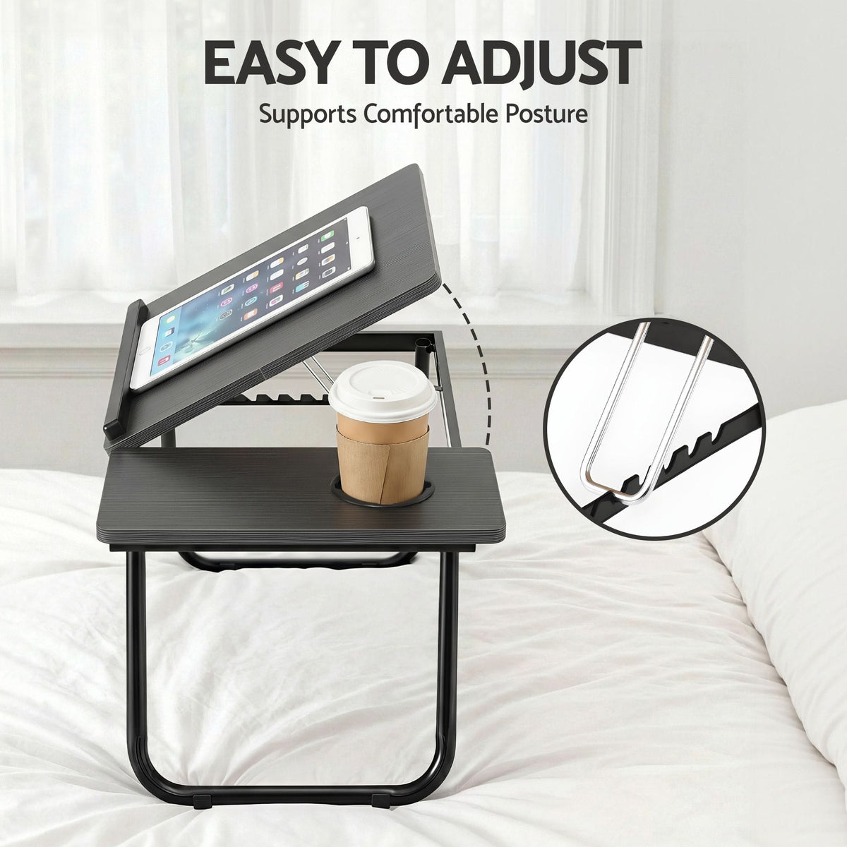 Alona.com.au Furniture > Office > Desks Artiss Laptop Desk Bed Table Foldable Portable Desktop Black