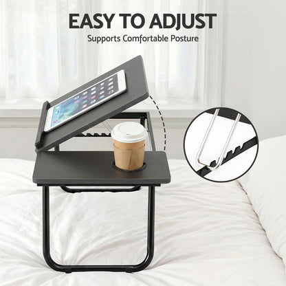Alona.com.au Furniture > Office > Desks Artiss Laptop Desk Bed Table Foldable Portable Desktop Black