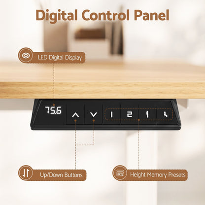 Alona.com.au Furniture > Office > Desks Artiss Standing Desk Electric Adjustable Ergonomic Office Table 100cm Oak