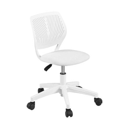 Alona.com.au Furniture > Office > Office & Desk Chairs Artiss Ergonomic Office Chair Armless Study Chair Height Adjustable for Girls Boys Teens White