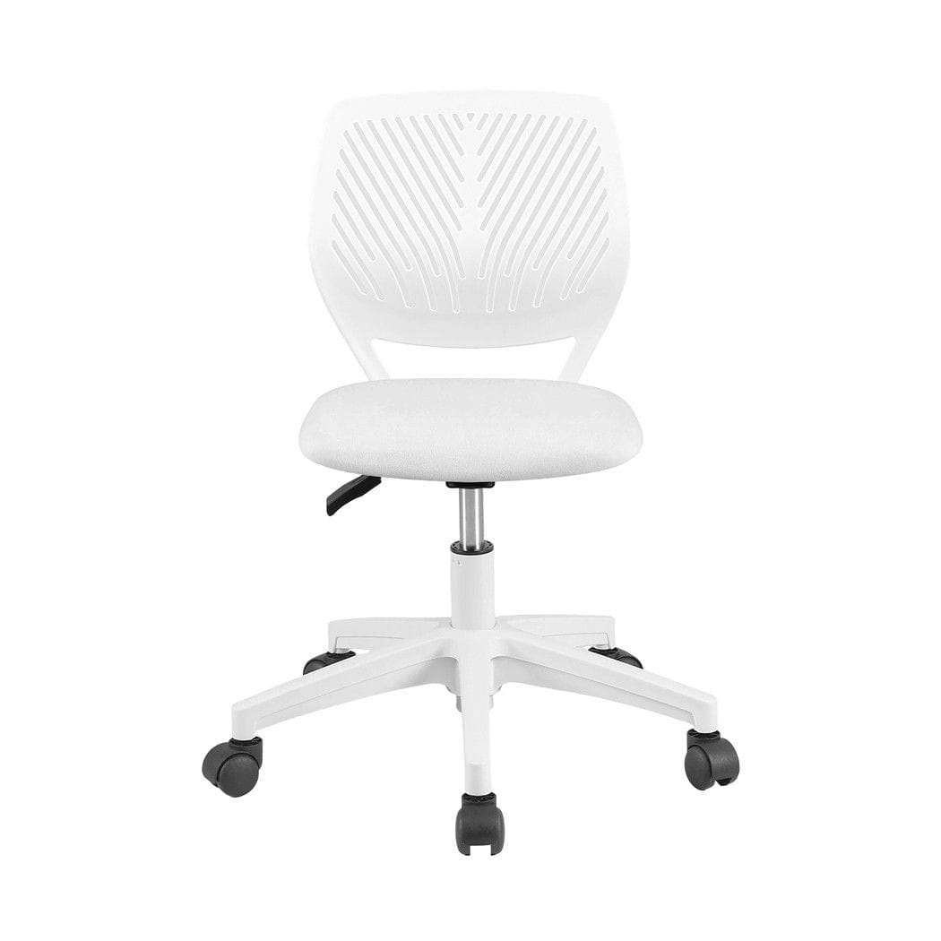 Alona.com.au Furniture > Office > Office & Desk Chairs Artiss Ergonomic Office Chair Armless Study Chair Height Adjustable for Girls Boys Teens White