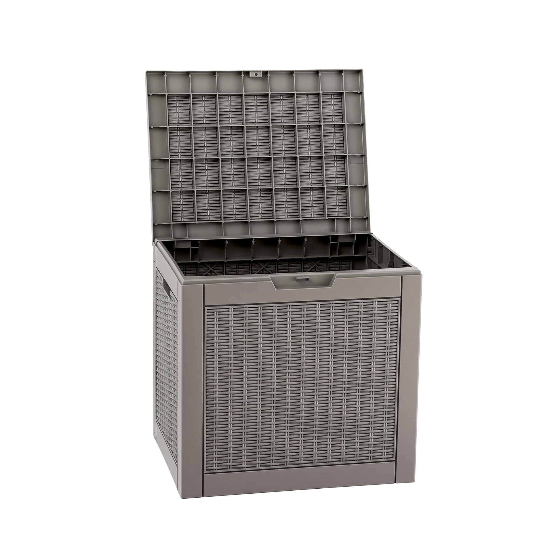 Alona.com.au Furniture > Outdoor > Outdoor Storage Boxes Gardeon Outdoor Storage Box 118L Container Lockable Garden Toy Tool Rattan-Texture Brown