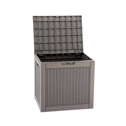 Alona.com.au Furniture > Outdoor > Outdoor Storage Boxes Gardeon Outdoor Storage Box 118L Container Lockable Garden Toy Tool Rattan-Texture Brown