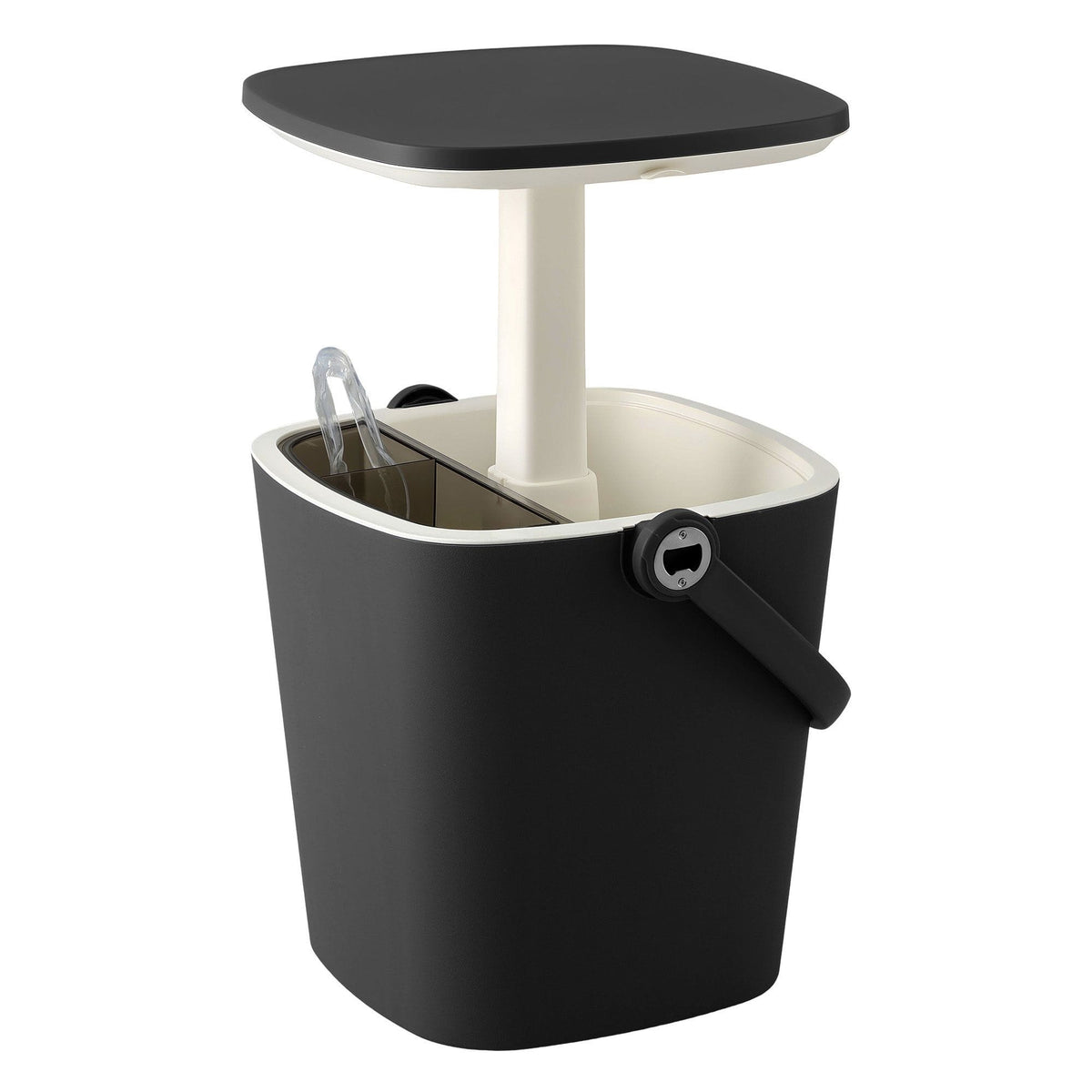 Alona.com.au Furniture > Outdoor > Outdoor Tables Gardeon 2-in-1 Outdoor Bar Table Portable Wine Cooler 15L Ice Bucket Tong Black