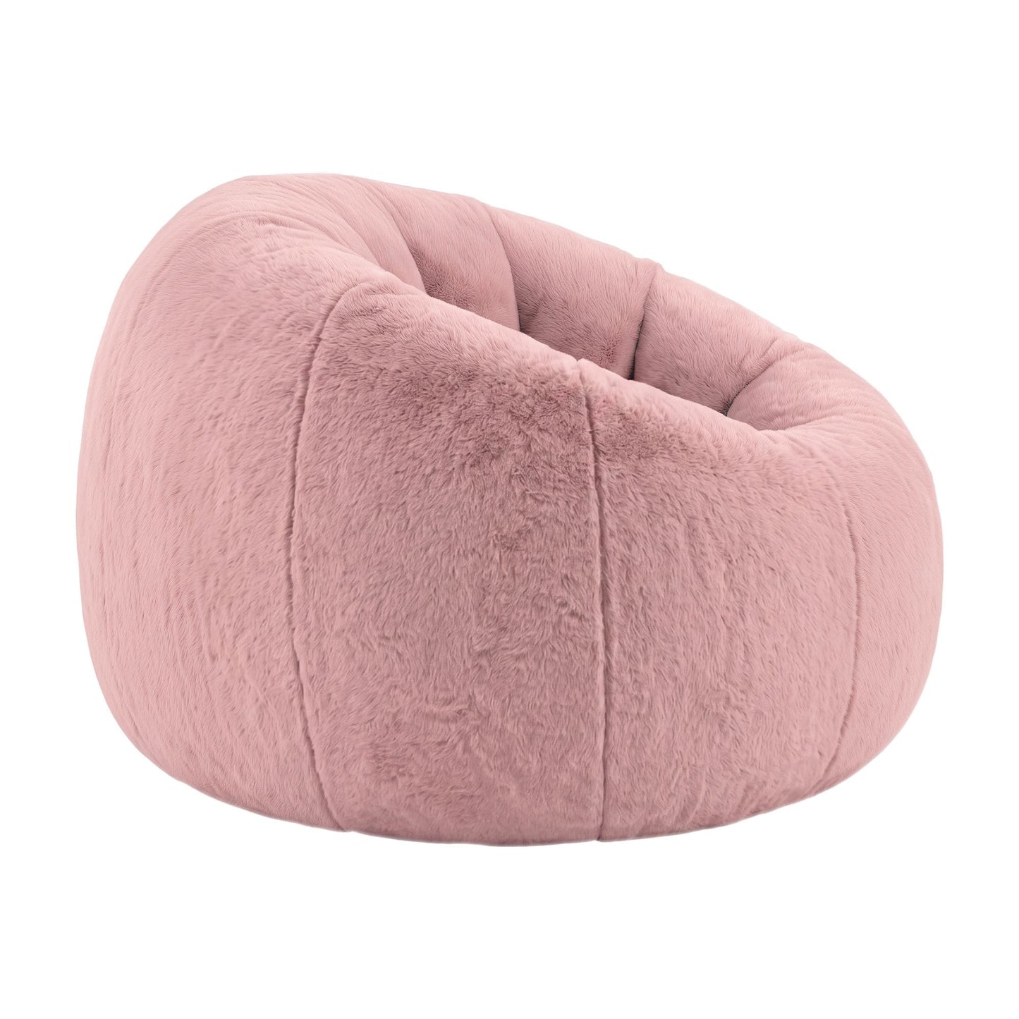 Alona.com.au Furniture > Sofas > Sofa Accessories Artiss Bean Bag Chair Cover (No Filler) Soft Faux Fur Beanbag Cover Large Round Stuffed Animal Storage Bean Bag Cover Washable Lazy Sofa Cover for Adults Kids Teens, Pink