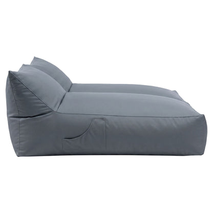 Alona.com.au Furniture > Sofas > Sofa Accessories Artiss Outdoor Bean Bag Chair Cover (No Filler) 2 Seater Beanbag Lounge Sofacover Adults Splash-Proof Large Bean Bag Cover for Patio Poolside Relaxing Indoor, Grey