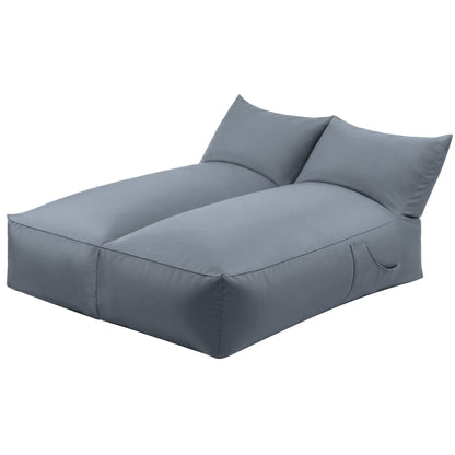 Alona.com.au Furniture > Sofas > Sofa Accessories Artiss Outdoor Bean Bag Chair Cover (No Filler) 2 Seater Beanbag Lounge Sofacover Adults Splash-Proof Large Bean Bag Cover for Patio Poolside Relaxing Indoor, Grey