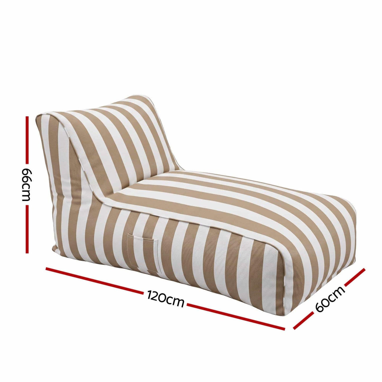 Alona.com.au Furniture > Sofas > Sofa Accessories Artiss Outdoor Bean Bag Chair Cover (No Filler) Splash-Proof Beanbag Lounge Sofacover Stuffed Animal Storage Bean Bag Cover for Patio Poolside Relaxing, Taupe