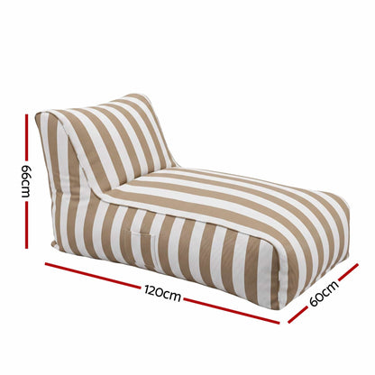 Alona.com.au Furniture > Sofas > Sofa Accessories Artiss Outdoor Bean Bag Chair Cover (No Filler) Splash-Proof Beanbag Lounge Sofacover Stuffed Animal Storage Bean Bag Cover for Patio Poolside Relaxing, Taupe