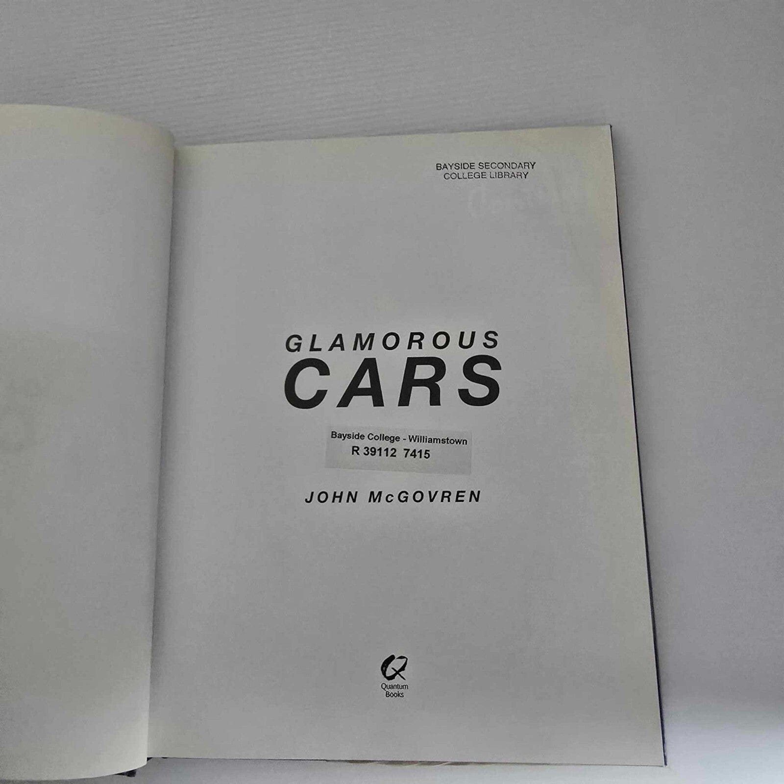 Alona.com.au Glamorous Cars By John McGovren, Hardcover Book, 2004 (Library Book)