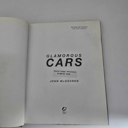 Alona.com.au Glamorous Cars By John McGovren, Hardcover Book, 2004 (Library Book)