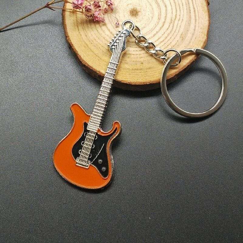 Alona.com.au Guitar Keyring Key Chain KeyChain Ring Classic Electric