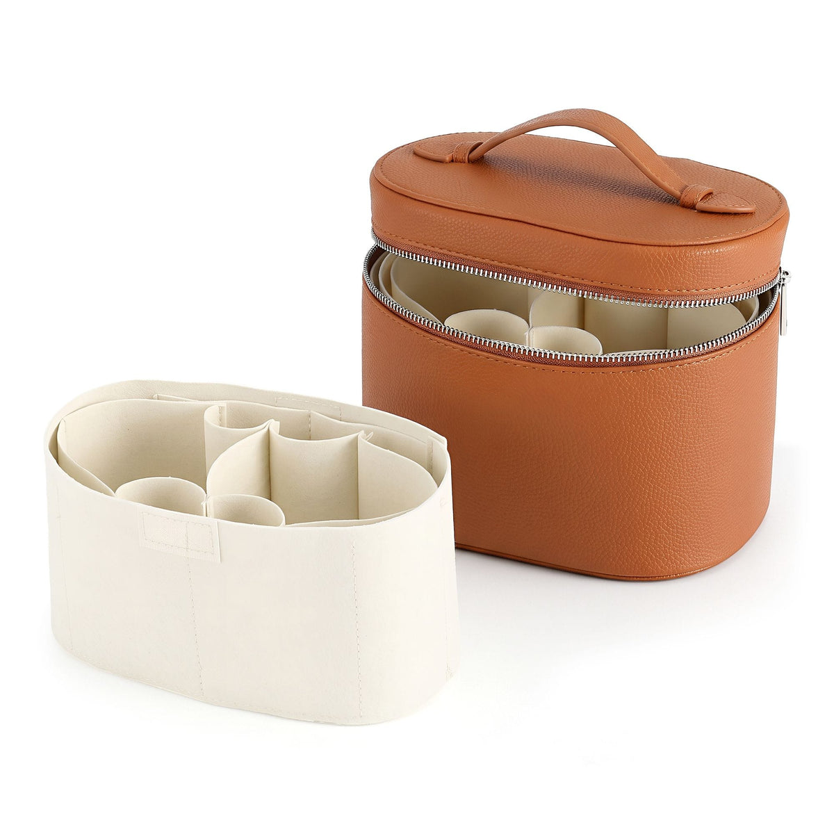 Alona.com.au Health & Beauty > Cosmetic Storage > Cosmetic & Toiletry Bags Embellir Makeup Case for Women Travel PU Cosmetic Organizer Brown