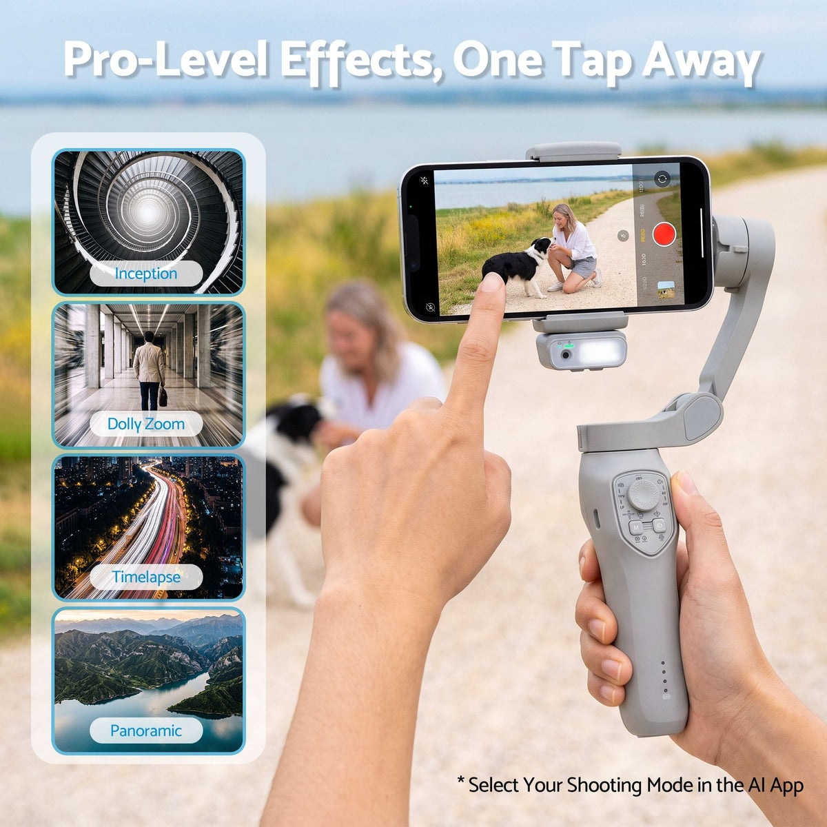 Alona.com.au Health & Beauty > Health & Wellbeing > Supports & Braces Devanti 3-Axis Handheld Gimbal Stabilizer for Smartphone & Tripod AI Tracking Fill Light