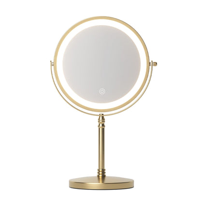 Alona.com.au Health & Beauty > Makeup > Makeup Mirrors Embellir Lighted Makeup Mirror Rotation 10X Magnifying Double Sided Tabletop Gold