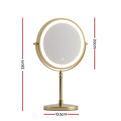 Alona.com.au Health & Beauty > Makeup > Makeup Mirrors Embellir Lighted Makeup Mirror Rotation 10X Magnifying Double Sided Tabletop Gold