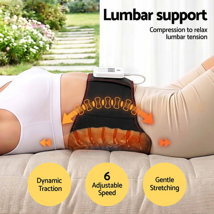 Alona.com.au Health & Beauty > Massage & Relaxation > Massagers Livemor Back Massager for Sciatica Relief, Airbag Traction and Heat Lumbar Support Belt, 124cm