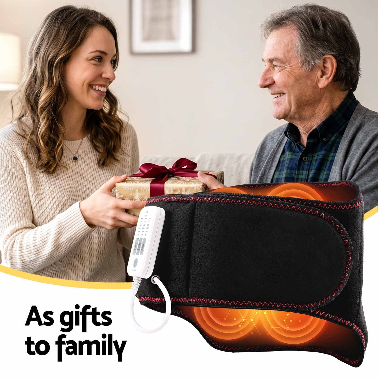Alona.com.au Health & Beauty > Massage & Relaxation > Massagers Livemor Back Massager for Sciatica Relief, Airbag Traction and Heat Lumbar Support Belt, 124cm