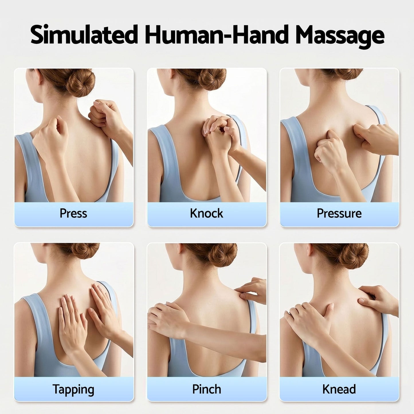 Alona.com.au Health & Beauty > Massage & Relaxation > Massagers Livemor Back Massager with Heat and Traction, Neck and Shoulder Massage Pillow, Ergonomic Backrest for Office Chair & Sofa, Lumbar Support Cushion with 2-Level Thermal Relief, 6 Modes for Cervical & Full Body Pain Relief, Large
