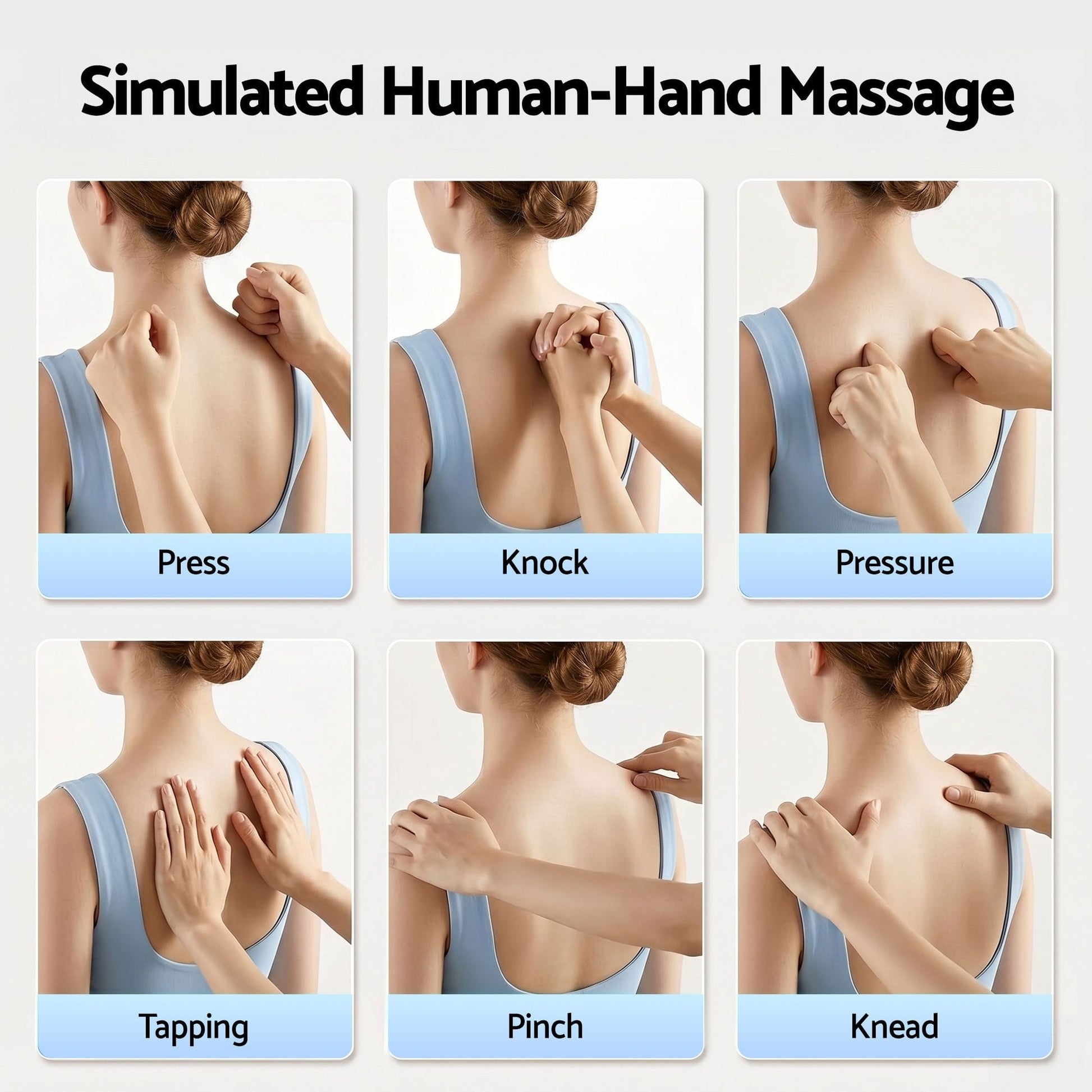 Alona.com.au Health & Beauty > Massage & Relaxation > Massagers Livemor Back Massager with Heat and Traction, Neck and Shoulder Massage Pillow, Ergonomic Backrest for Office Chair & Sofa, Lumbar Support Cushion with 2-Level Thermal Relief, 6 Modes for Cervical & Full Body Pain Relief, Large