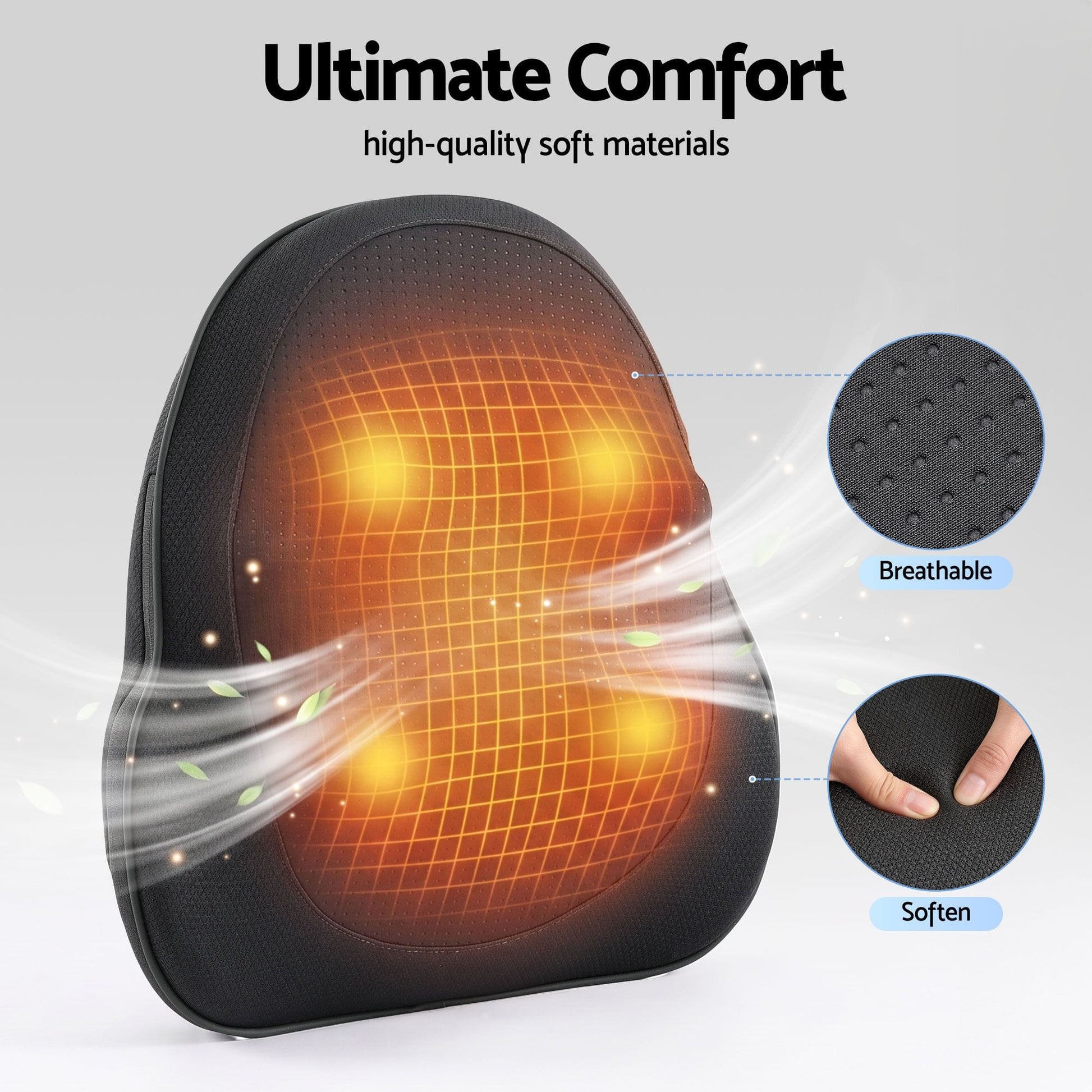 Alona.com.au Health & Beauty > Massage & Relaxation > Massagers Livemor Back Massager with Heat, Cordless Electric Neck & Shoulder Massager Pillow, 3-Speed Deep Tissue Kneading for Lumbar, Thigh & Calf, Portable Muscle Relief for Home & Office Use